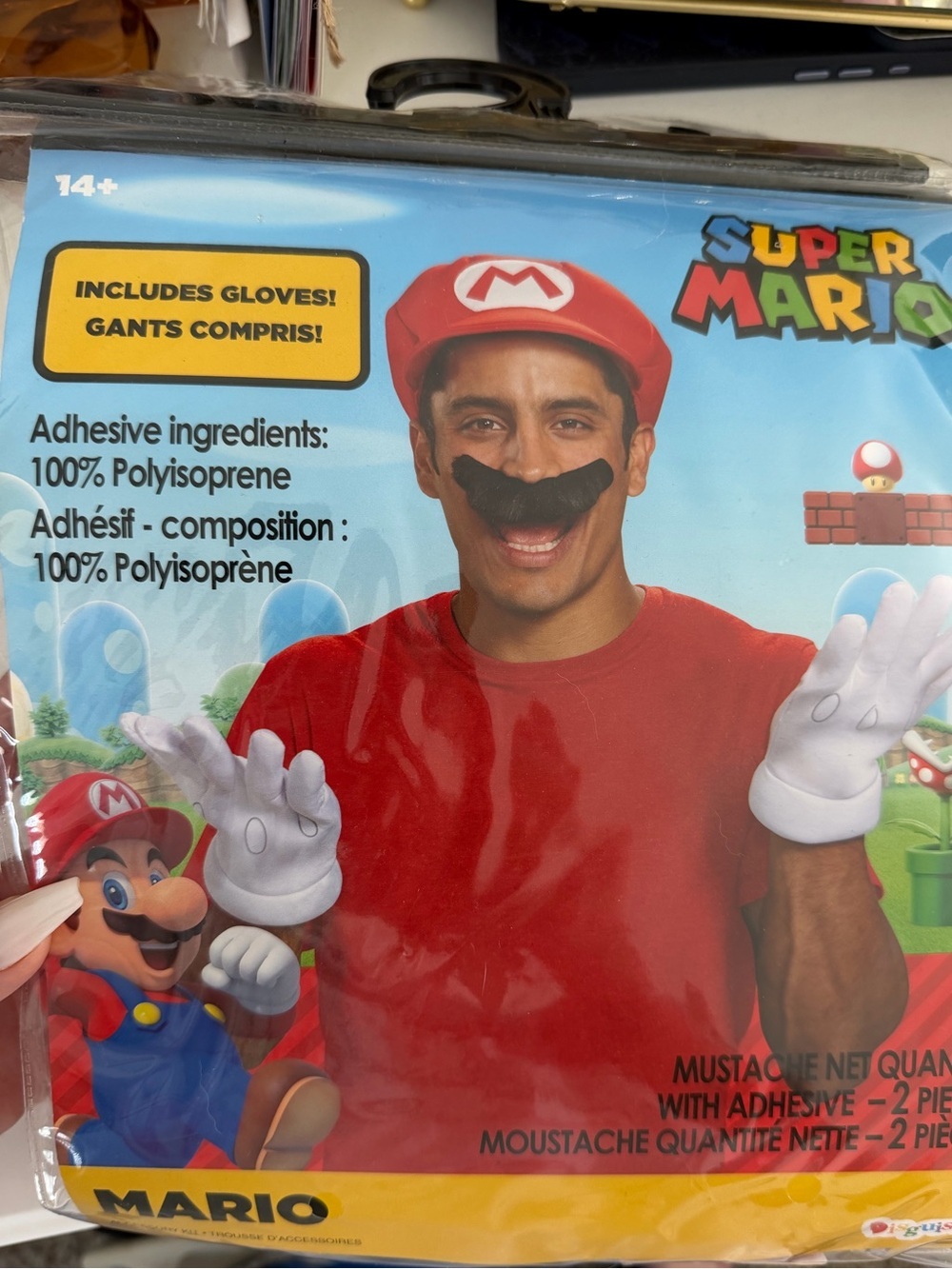Nintendo Super Mario Bros Cosplay Costume Red Cap Hat & White Gloves Set New